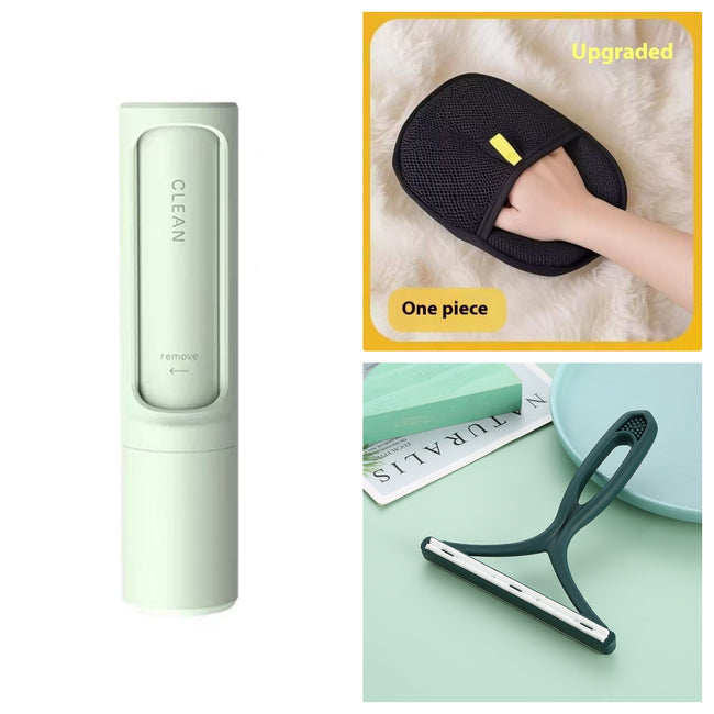 
Green brush cleaning trio